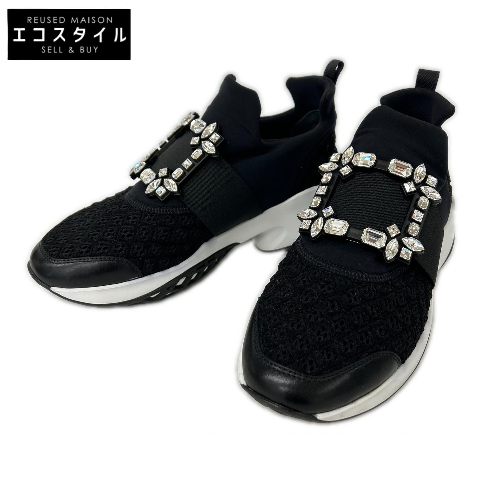 Roger Vivier 【Excellent Condition】RVW50624180KOTB999 VIV RUN Fabric Sneakers Shoes