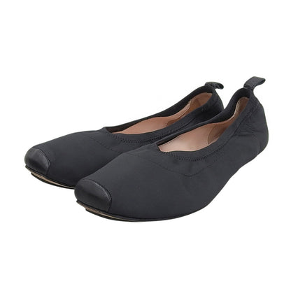 Repetto Beautiful Silk Leather Toe Ballerina Flat Pumps Shoes Women's Black 39 51192-1-40337 Shoes
