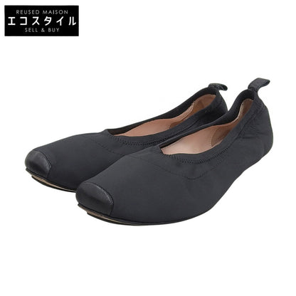 Repetto Beautiful Silk Leather Toe Ballerina Flat Pumps Shoes Women's Black 39 51192-1-40337 Shoes
