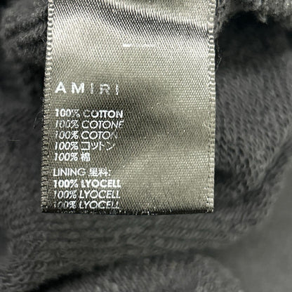 AMIRI アミリ ブラック×ホワイト CRACKED DYE CORE/クラックダイコア ロゴフーディ トップス