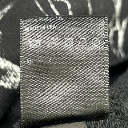 AMIRI アミリ ブラック×ホワイト CRACKED DYE CORE/クラックダイコア ロゴフーディ トップス