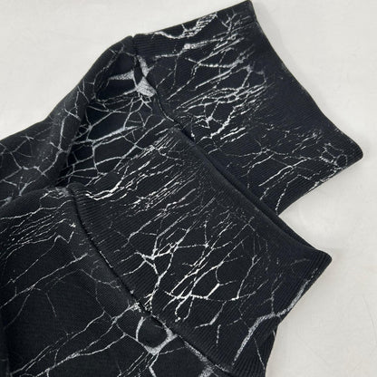 AMIRI アミリ ブラック×ホワイト CRACKED DYE CORE/クラックダイコア ロゴフーディ トップス
