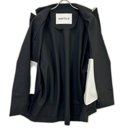 ENFOLD エンフォルド 24AW 300HA230-0760 ブラック ハイツイストウール CENTER-PRESS BIG-JACKET/センタープレス ビッグジャケット ジャケット