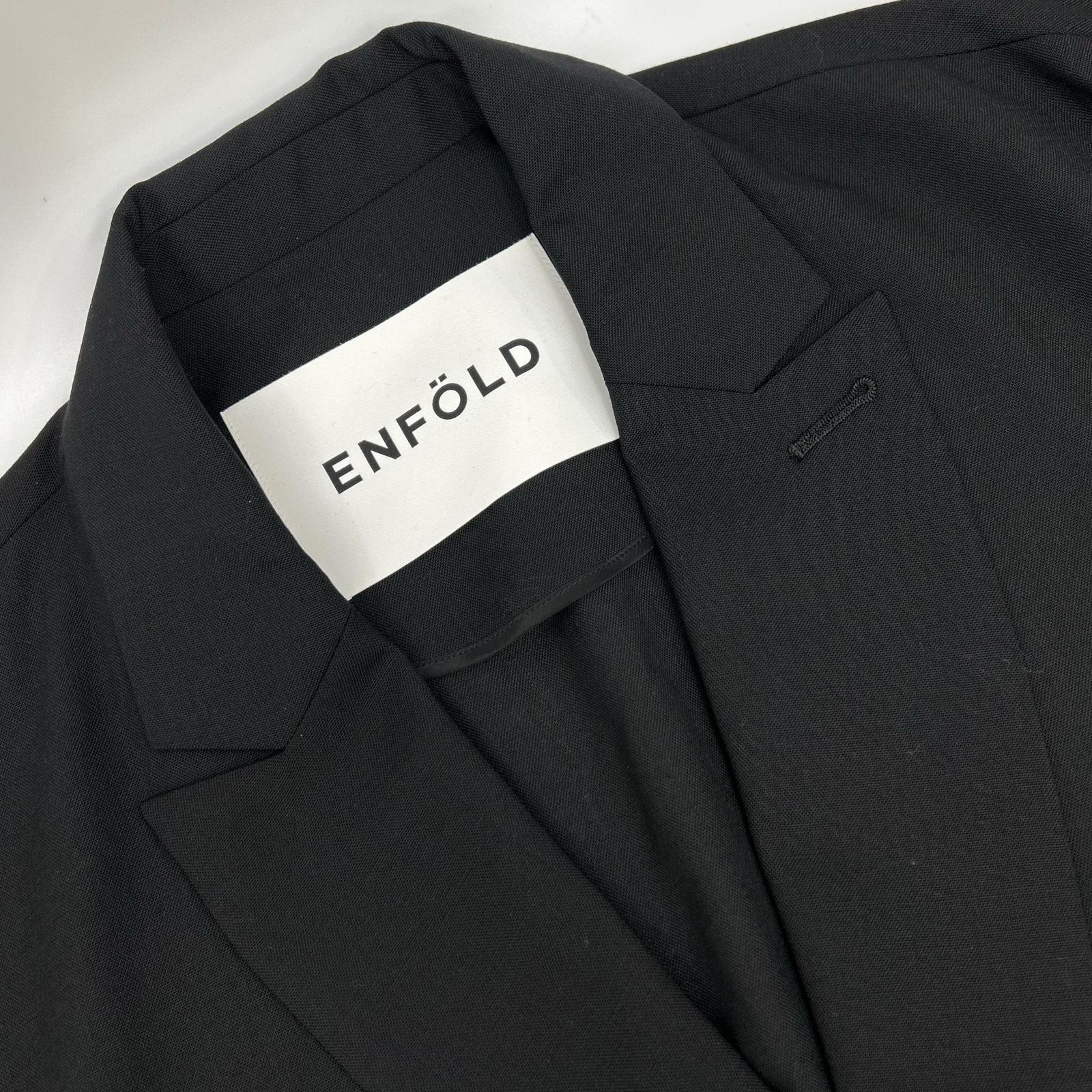 ENFOLD エンフォルド 24AW 300HA230-0760 ブラック ハイツイストウール CENTER-PRESS BIG-JACKET/センタープレス ビッグジャケット ジャケット