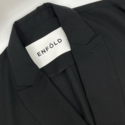 ENFOLD エンフォルド 24AW 300HA230-0760 ブラック ハイツイストウール CENTER-PRESS BIG-JACKET/センタープレス ビッグジャケット ジャケット