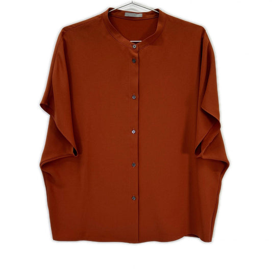 03-5308205 25年製 ﾌﾞﾘｯｸ/ﾌﾞﾗｳﾝ Marvine Amia Blouse ｼｬﾂﾌﾞﾗｳｽ トップス 38 レディース