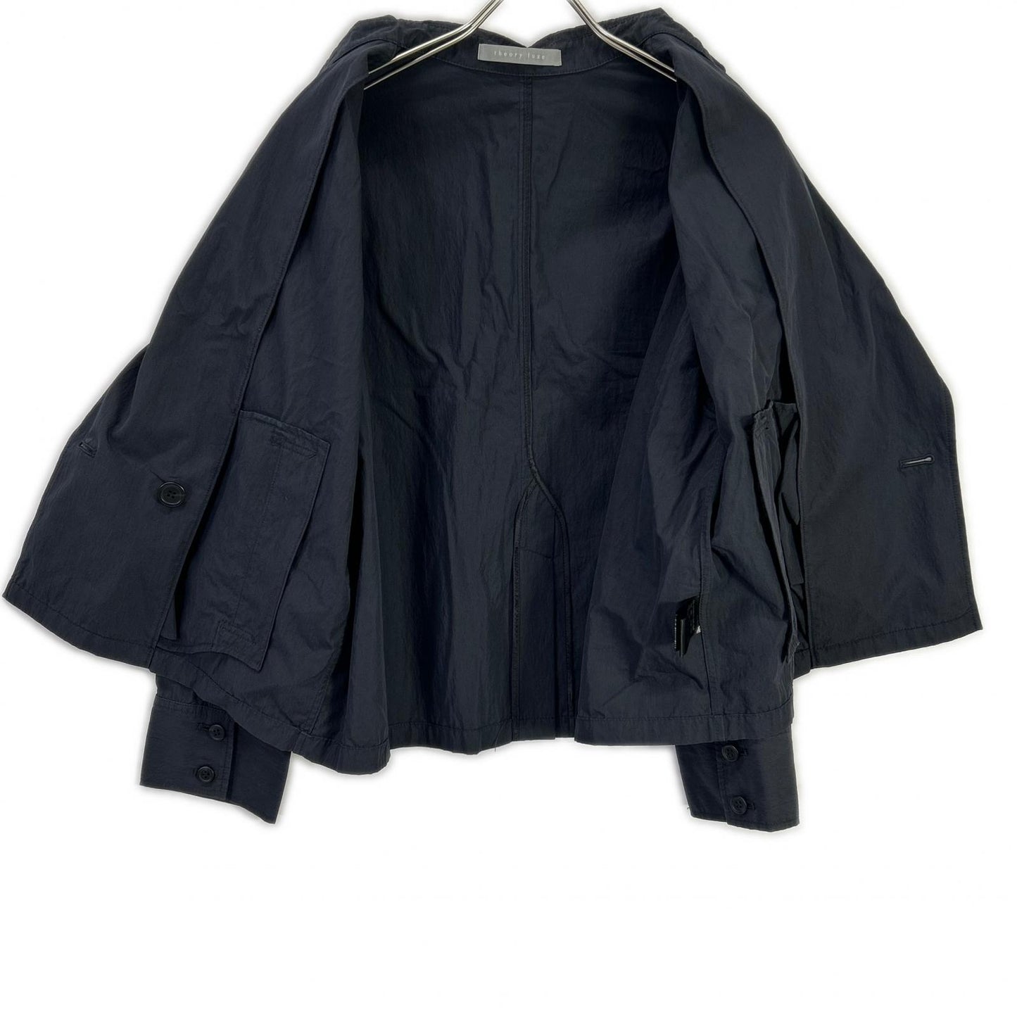 theory luxe セオリーリュクス 03-5109615 25年製 ネイビー Loe kirs ten Coat ショートトレンチコート ジャケット