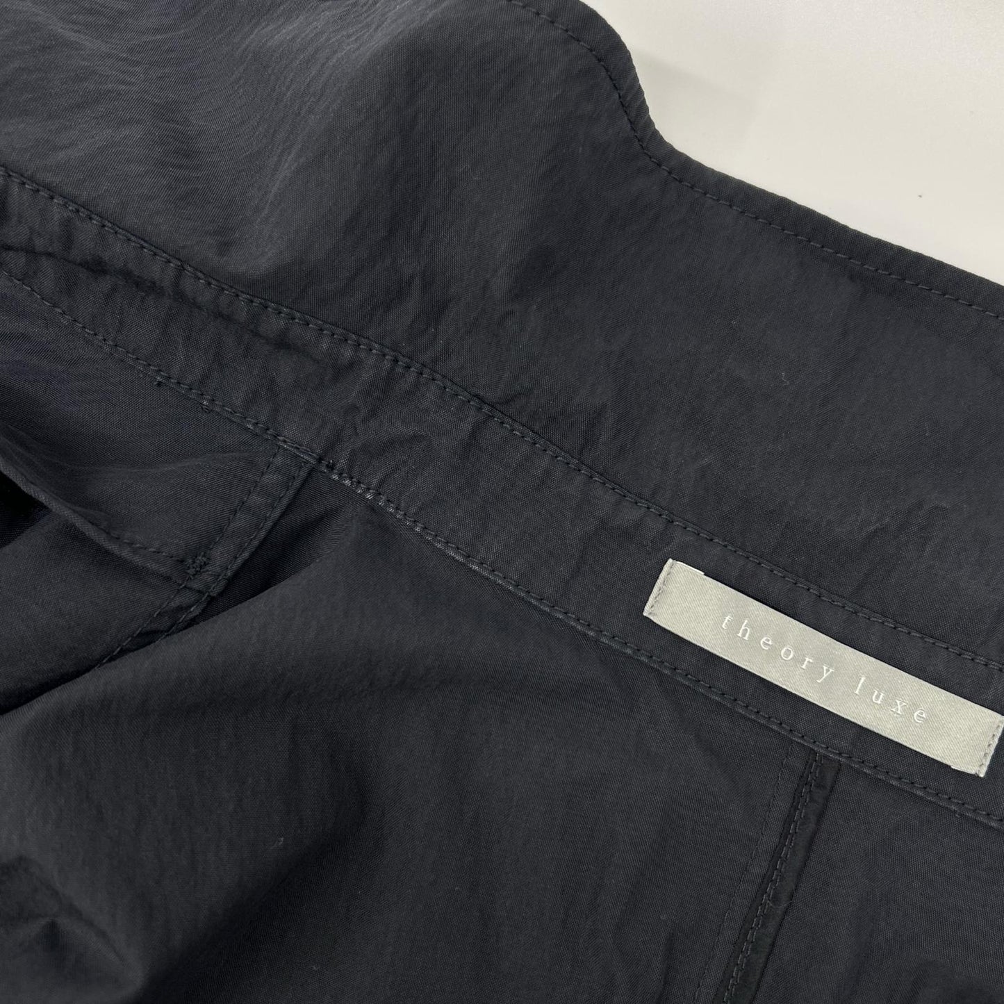theory luxe セオリーリュクス 03-5109615 25年製 ネイビー Loe kirs ten Coat ショートトレンチコート ジャケット