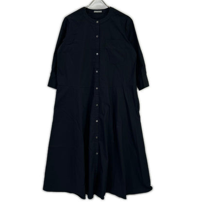 theory luxe セオリーリュクス 03-4105512 24年製 ネイビー Tech Poplin Stania バンドカラーシャツワンピース ワンピース