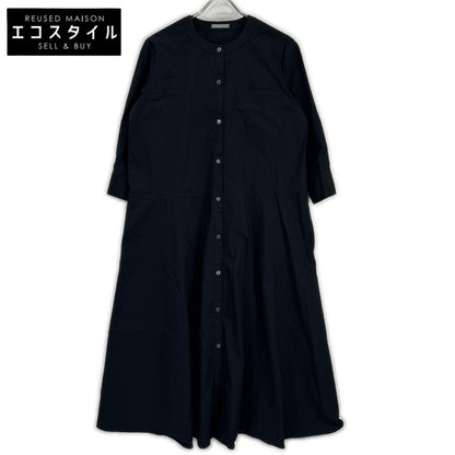 theory luxe セオリーリュクス 03-4105512 24年製 ネイビー Tech Poplin Stania バンドカラーシャツワンピース ワンピース