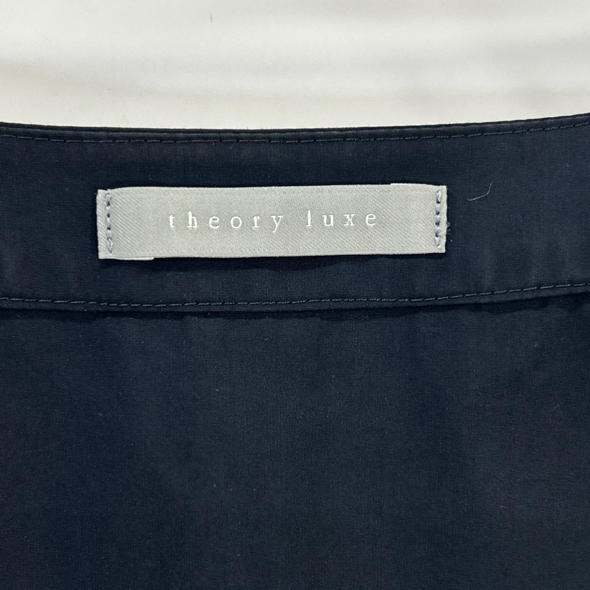 theory luxe セオリーリュクス 03-4105512 24年製 ネイビー Tech Poplin Stania バンドカラーシャツワンピース ワンピース