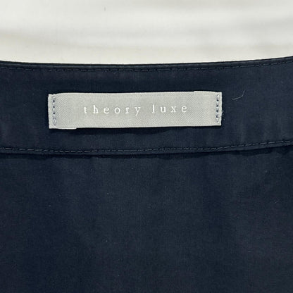 theory luxe セオリーリュクス 03-4105512 24年製 ネイビー Tech Poplin Stania バンドカラーシャツワンピース ワンピース