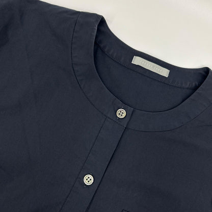 theory luxe セオリーリュクス 03-4105512 24年製 ネイビー Tech Poplin Stania バンドカラーシャツワンピース ワンピース