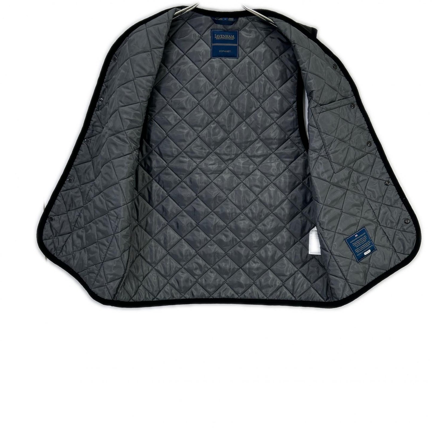 【×SOPHNET.】LV10056 24AW Made in England Black OVERSIZED THORNHAM Oversized Quilted Vest Vest M/38 Men's