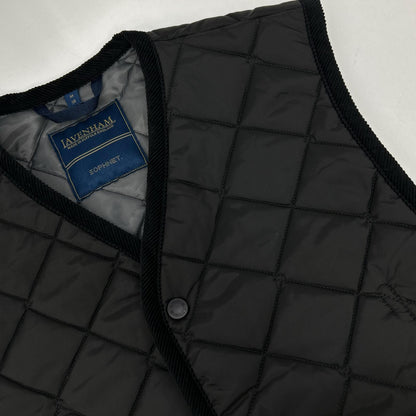 【×SOPHNET.】LV10056 24AW Made in England Black OVERSIZED THORNHAM Oversized Quilted Vest Vest M/38 Men's