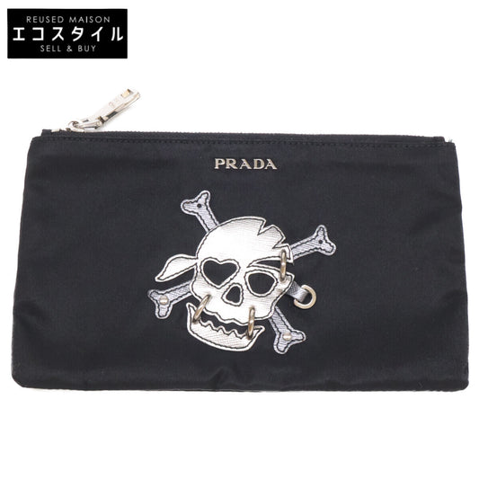 PRADA プラダ 【美品】2M1214 TESSUTO SKULL テスートナイロン スカルデザイン ミニ ポーチ