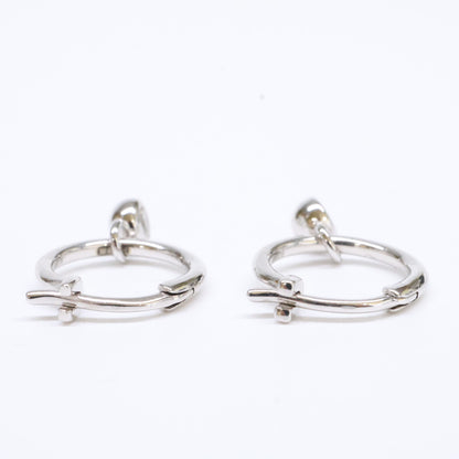 MISSOMA ミッソマ 【美品】925 クリアストーン チャーム ミニフープ ピアス