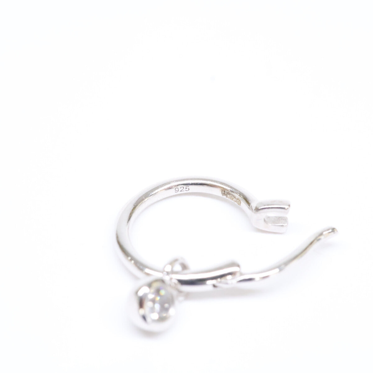 MISSOMA ミッソマ 【美品】925 クリアストーン チャーム ミニフープ ピアス