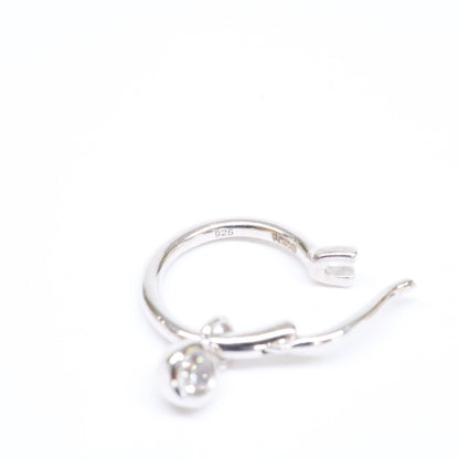 MISSOMA ミッソマ 【美品】925 クリアストーン チャーム ミニフープ ピアス