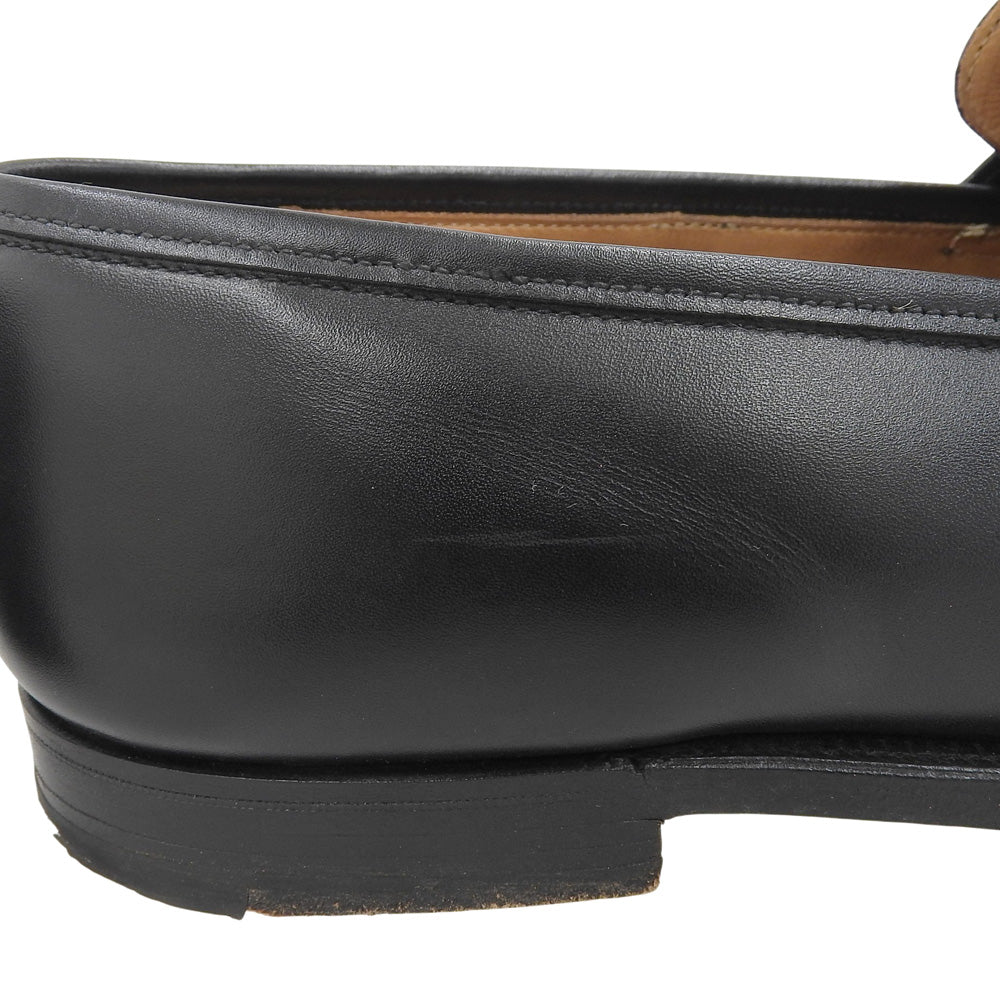 Crockett&Jones クロケット＆ジョーンズ 376ラスト カーフスキン BOSTON2 コインローファー シューズ メンズ ブラック 9 1/2 E 6224 シューズ