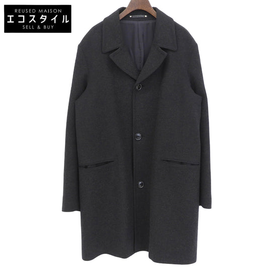 Men's Melton Wool Chester Coat - Black XL