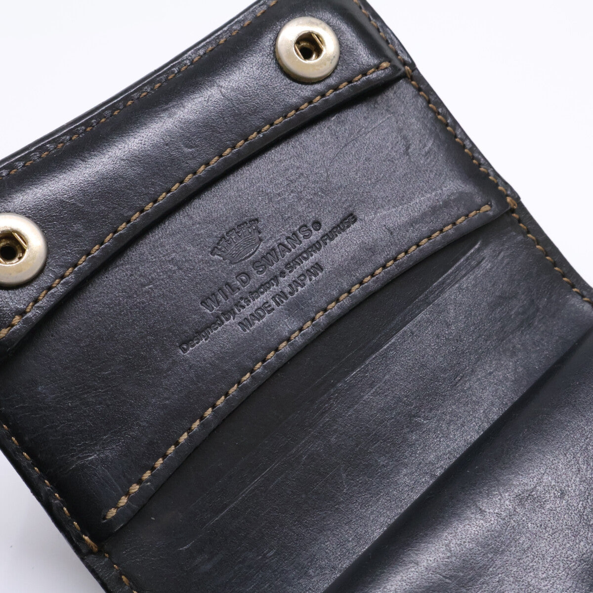 WILDSWANS ワイルドスワンズ 王冠ロゴ KF-003 Walkers ミネルバリスシオ/サドルプルアップ 二つ折りコンパクトウォレット 二つ折り財布（小銭入れあり）