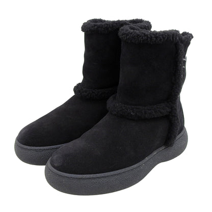 TOD'S Tod’s Excellent condition KATE rubber pebble sole chain-detail shearling ankle boots Suede Black 37 XXW09J0HQ60I0XB999 Shoes