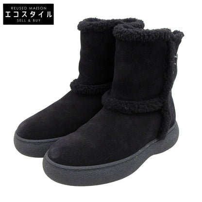 TOD'S Tod’s Excellent condition KATE rubber pebble sole chain-detail shearling ankle boots Suede Black 37 XXW09J0HQ60I0XB999 Shoes