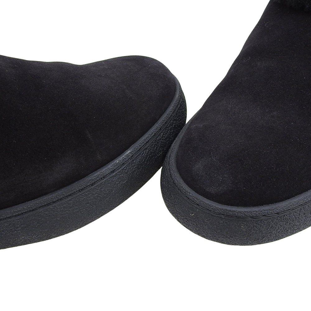 TOD'S Tod’s Excellent condition KATE rubber pebble sole chain-detail shearling ankle boots Suede Black 37 XXW09J0HQ60I0XB999 Shoes