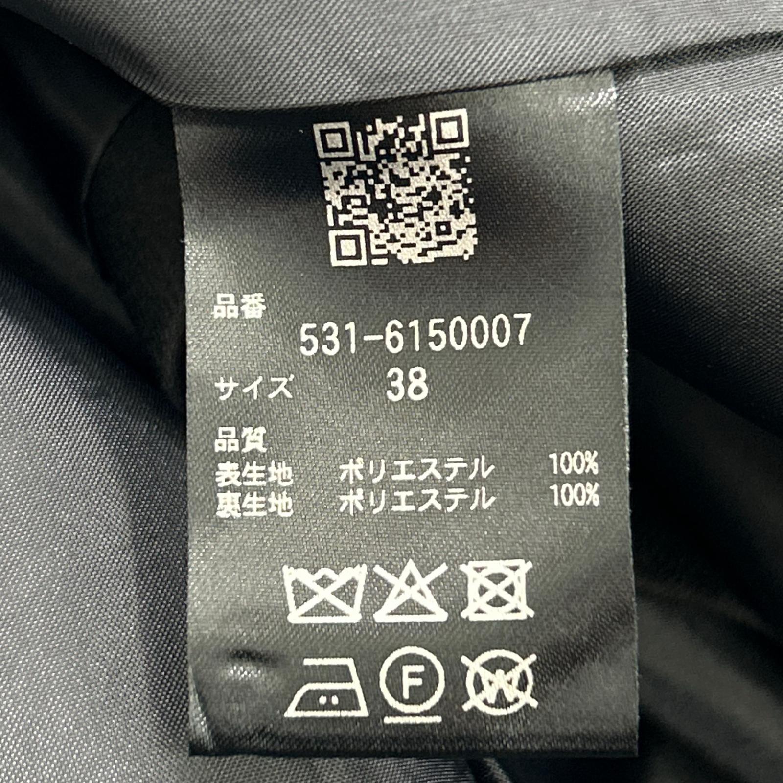ADORE アドーア 25年製 531-6150007 ブラック ポリエステル ドルマンスリーブ マトラッセトリプルクロスノーカラージャケット ジャケット