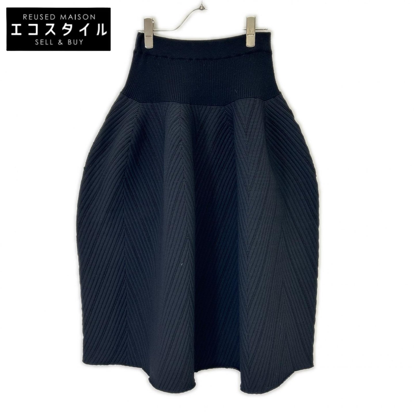 CF010KG155JP00 黑色 羊毛混纺 POTTERY HERRINGBONE SKIRT/陶器人字斜纹半身裙 半身裙 0 女士