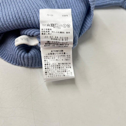 GALERIE VIE ギャルリーヴィー 23-02-44-02109 ライトブルー プルミエールウールリブ タートルネックプルオーバー トップス