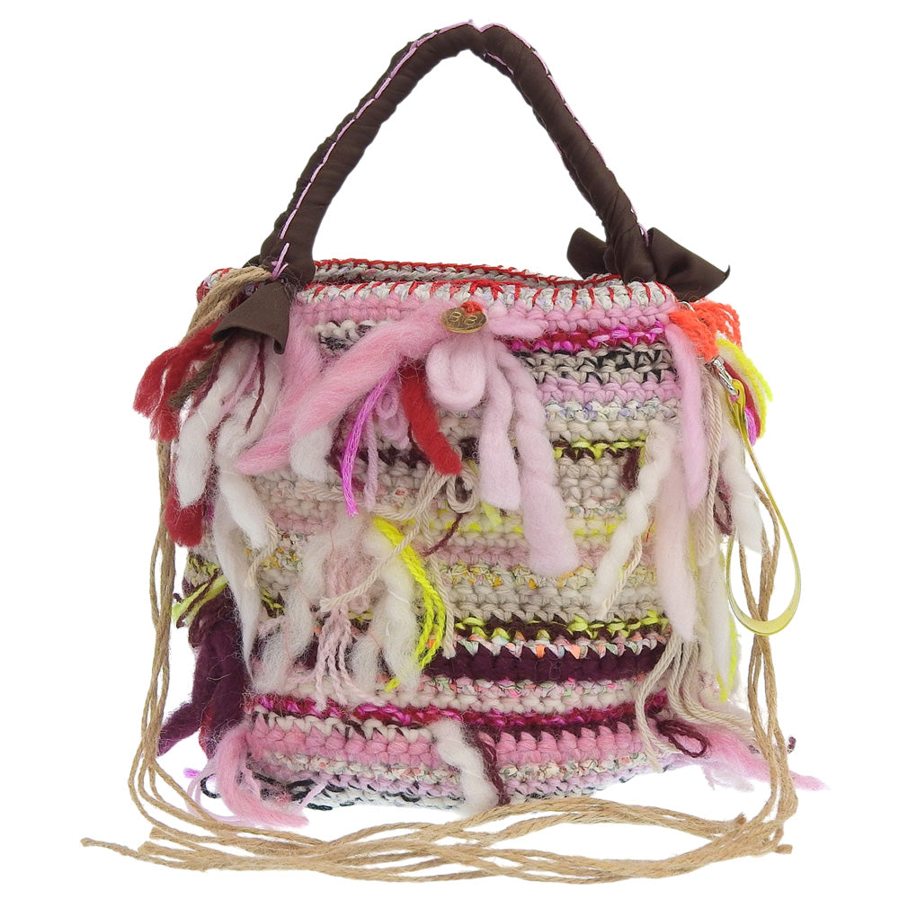 Bud. バド 美品 異素材ミックス INSIDE OUT STITCHES JUMBO リバーシブルバケットバッグ ハンドバッグ レディース マルチカラー ハンドバッグ