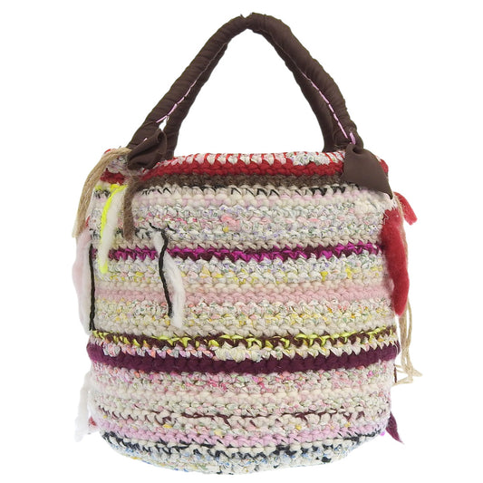 Bud. バド 美品 異素材ミックス INSIDE OUT STITCHES JUMBO リバーシブルバケットバッグ ハンドバッグ レディース マルチカラー ハンドバッグ