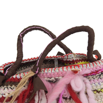 Bud. バド 美品 異素材ミックス INSIDE OUT STITCHES JUMBO リバーシブルバケットバッグ ハンドバッグ レディース マルチカラー ハンドバッグ