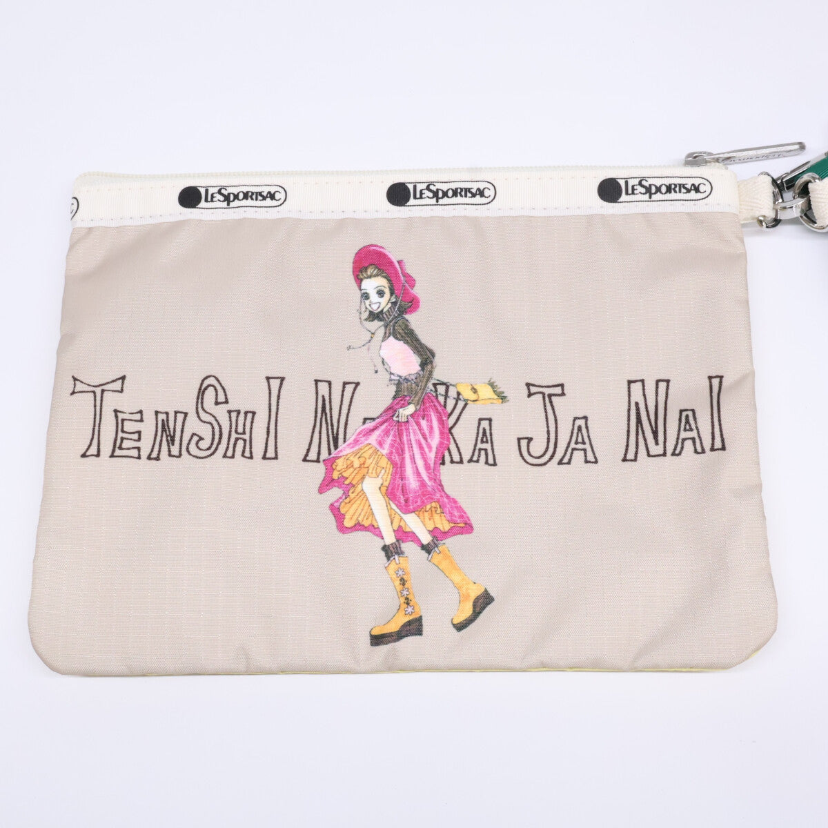 LESPORTSAC レスポートサック 【美品】1170HE81 りぼん70周年記念 天使なんかじゃない WRISTLET POUCH W/CHARM リストレット付 ナイロン ポーチ 3点セット ポーチ