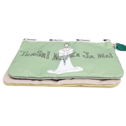 LESPORTSAC レスポートサック 【美品】1170HE81 りぼん70周年記念 天使なんかじゃない WRISTLET POUCH W/CHARM リストレット付 ナイロン ポーチ 3点セット ポーチ