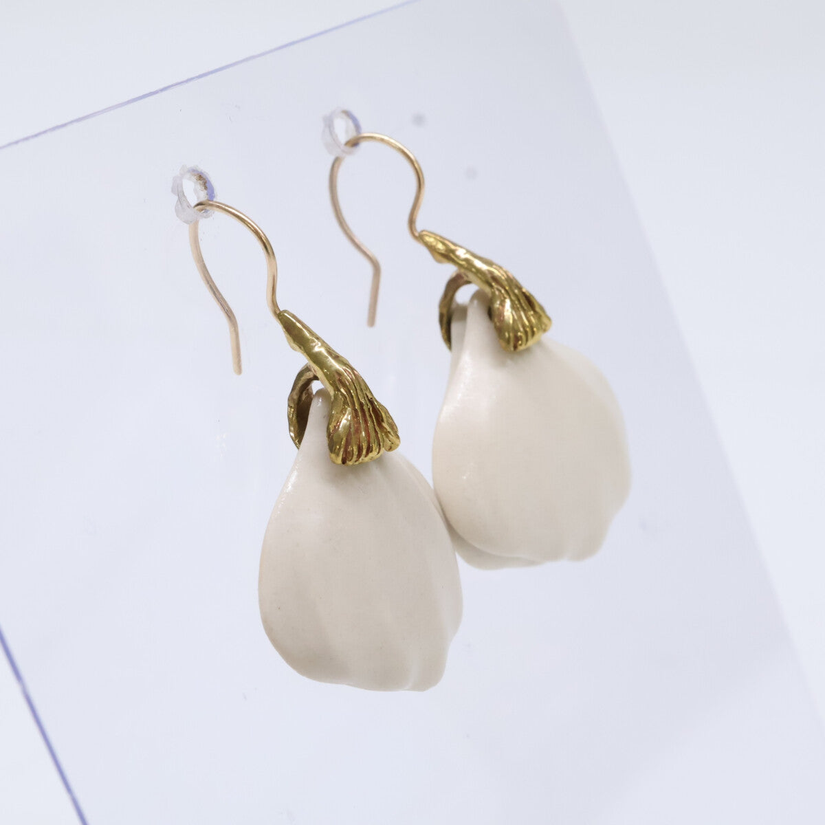 PLANT/PLANT プラントプラント 【美品】K10 Poppy Petal Hook ポピーペタル アシンメトリーフック ピアス