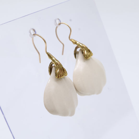 PLANT/PLANT プラントプラント 【美品】K10 Poppy Petal Hook ポピーペタル アシンメトリーフック ピアス