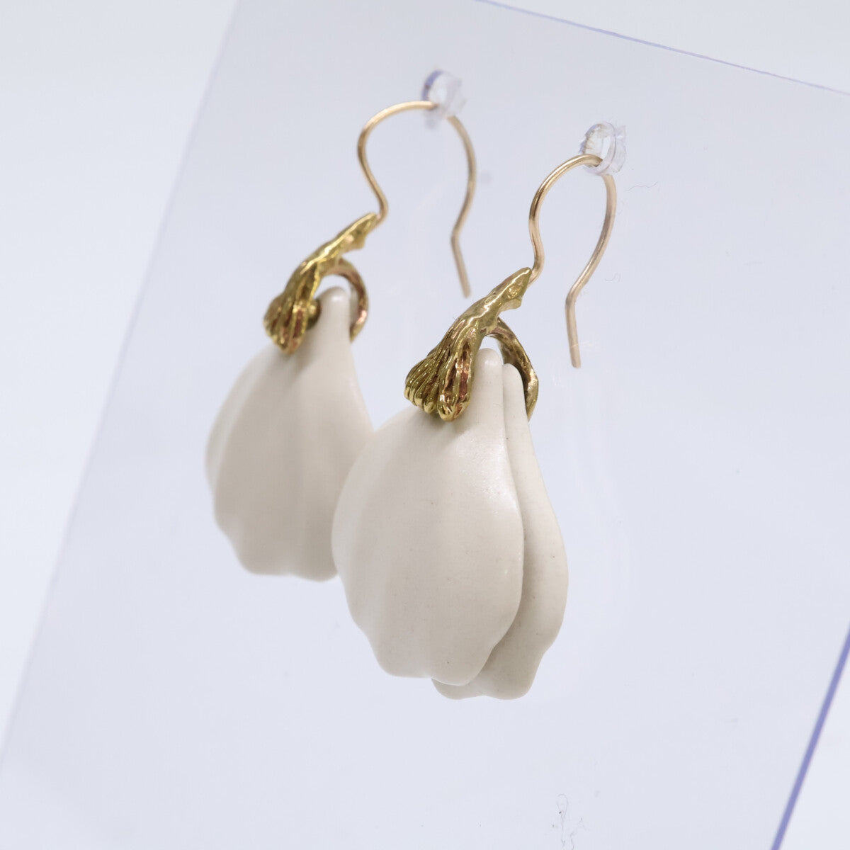PLANT/PLANT プラントプラント 【美品】K10 Poppy Petal Hook ポピーペタル アシンメトリーフック ピアス