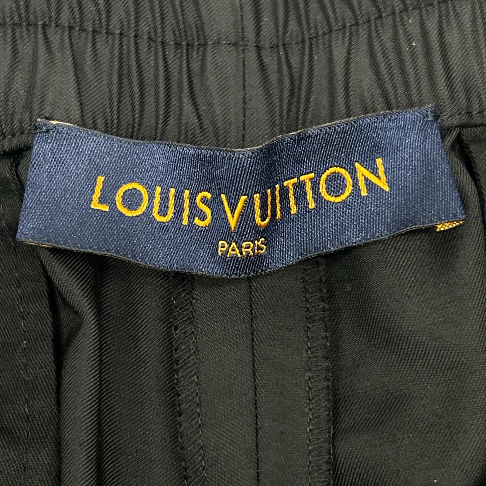 LOUIS VUITTON ルイヴィトン HKP03WZJN ブラック レザーパッチナイロンパンツ ボトムス