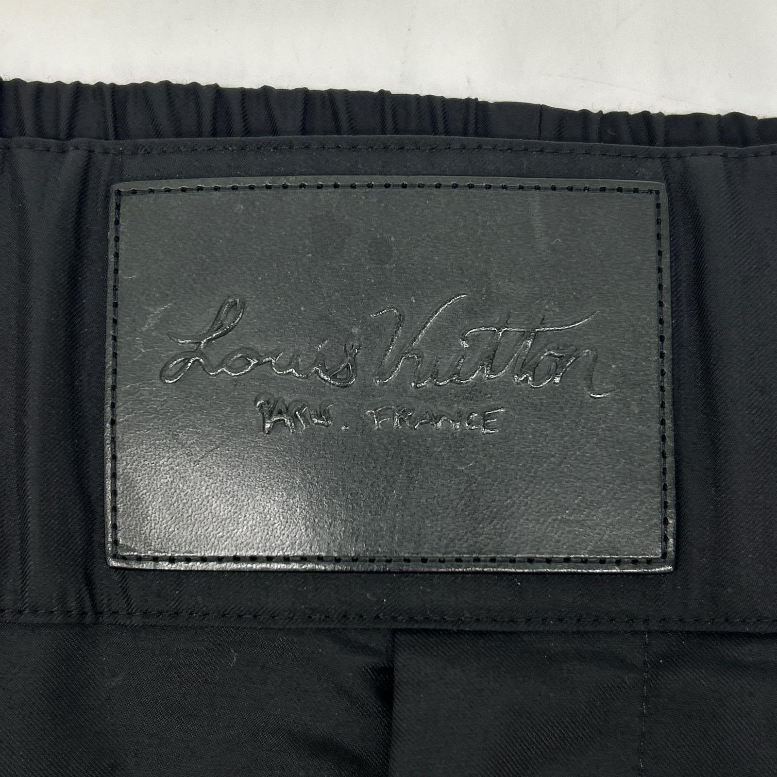 LOUIS VUITTON ルイヴィトン HKP03WZJN ブラック レザーパッチナイロンパンツ ボトムス
