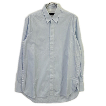 LOUIS VUITTON ルイヴィトン RM172 DOH HDS80W 17AW ライトブルー コットン ストライプ長袖シャツ トップス