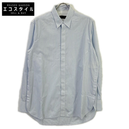 LOUIS VUITTON ルイヴィトン RM172 DOH HDS80W 17AW ライトブルー コットン ストライプ長袖シャツ トップス