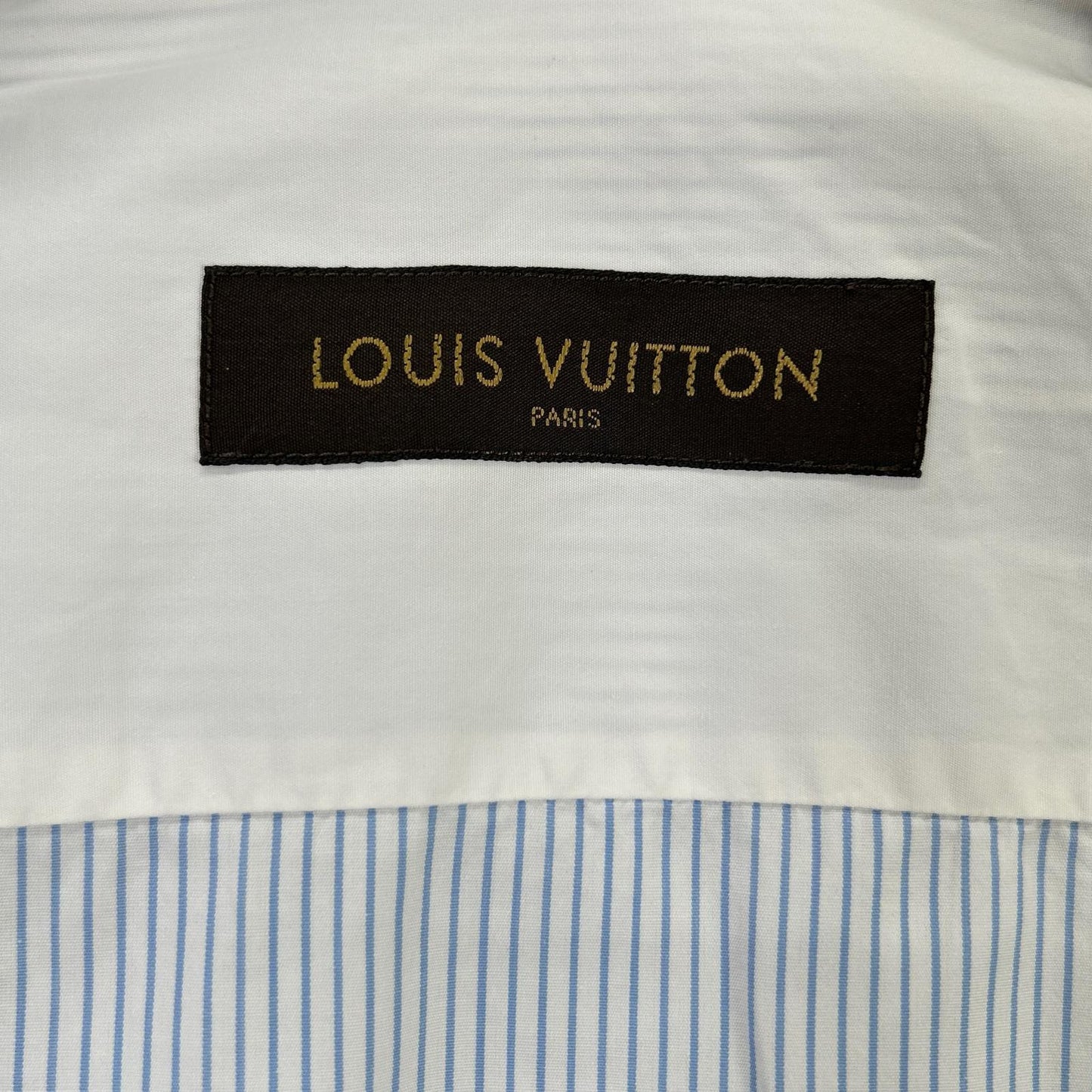 LOUIS VUITTON ルイヴィトン RM172 DOH HDS80W 17AW ライトブルー コットン ストライプ長袖シャツ トップス