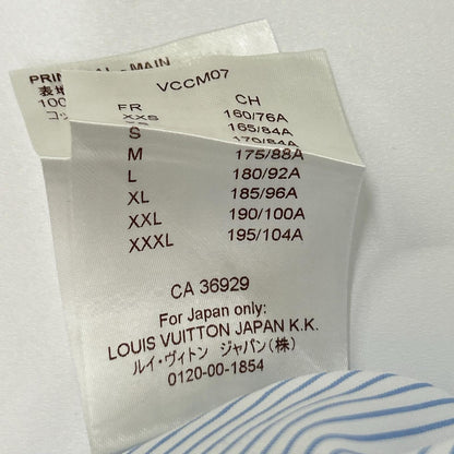 LOUIS VUITTON ルイヴィトン RM172 DOH HDS80W 17AW ライトブルー コットン ストライプ長袖シャツ トップス