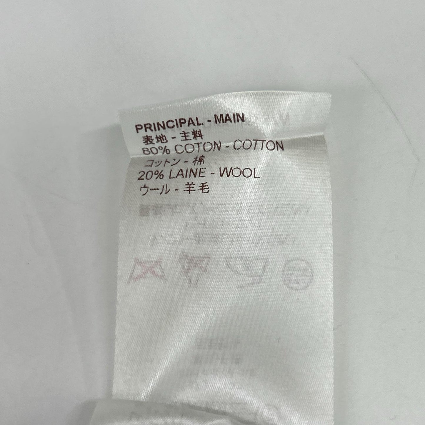 LOUIS VUITTON RM162 DKX HAS87W 16AW Blue Cotton Wool Silver Button Back Print Long Sleeve Shirt Tops