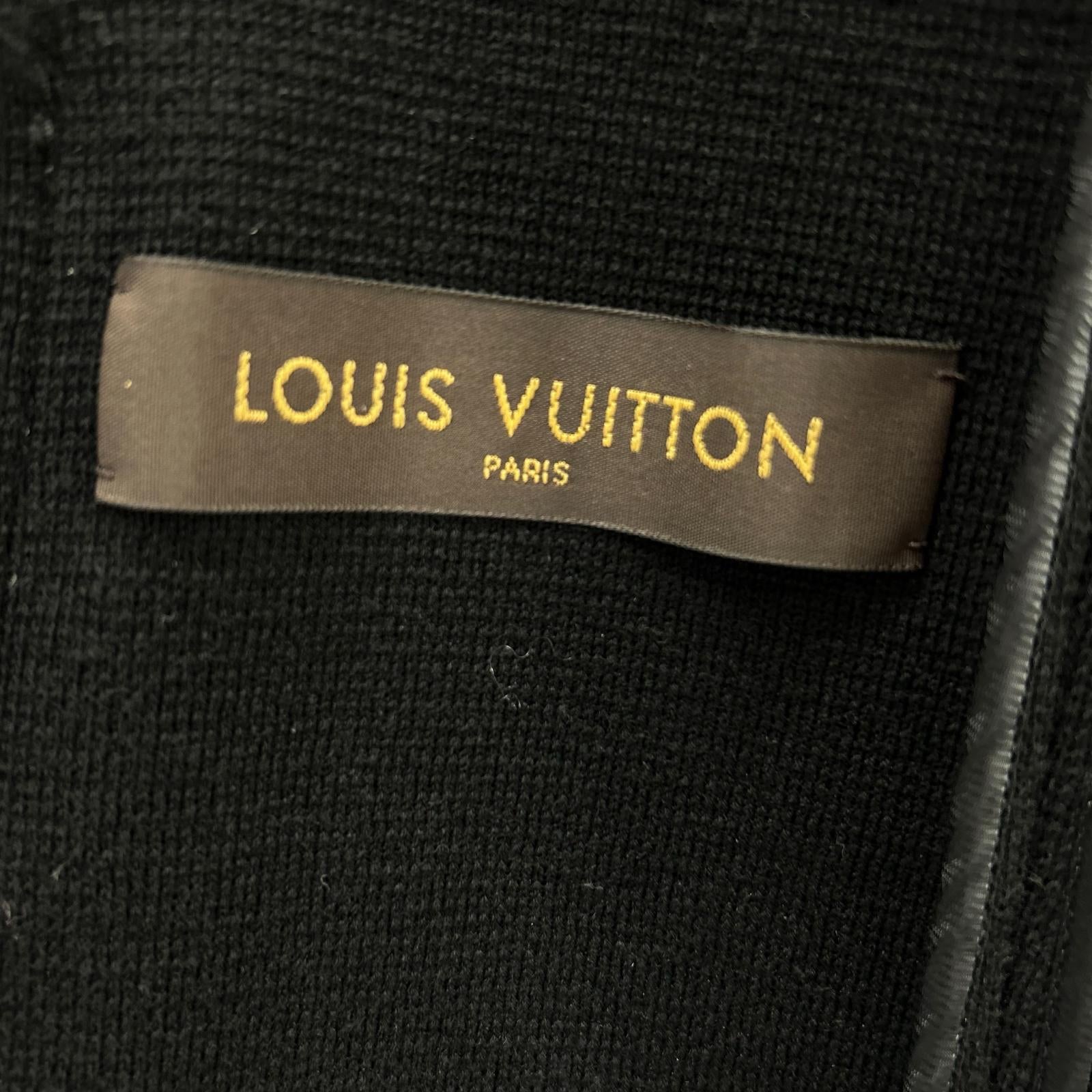 LOUIS VUITTON ルイヴィトン RM141M H5KN50MS7 ブラック コットン レザーポケット シングルテーラードジャケット ジャケット