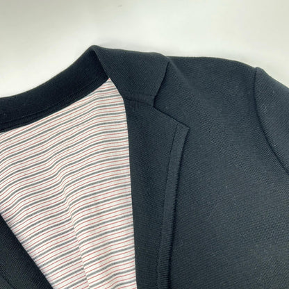 LOUIS VUITTON RM141M H5KN50MS7 Black Cotton Leather Pocket Single-Breasted Tailored Jacket