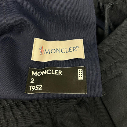 MONCLER Moncler Made in 2019 Navy wool PANTALONE SPORTIVO rolled-up slacks pants Bottoms